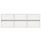 vidaXL Tv-wandmeubel met LED-verlichting 130x31x45 cm wit