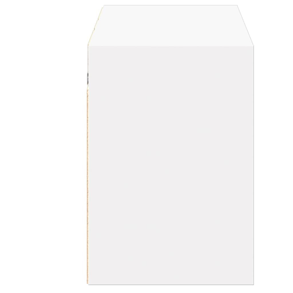 vidaXL Tv-wandmeubel met LED-verlichting 130x31x45 cm wit