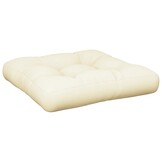 vidaXL Palletkussens 2 st stof crèmekleurig