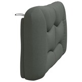 vidaXL Hoofdbordkussen "Hvar" 120 cm stof grijs