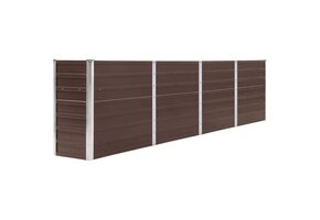Verhoogde Plantenbak 320x40x77 cm Staal Bruin - 54% Korting