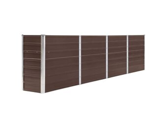 vidaXL Plantenbak verhoogd 320x40x77 cm gegalvaniseerd staal bruin