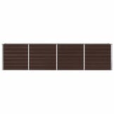 vidaXL Plantenbak verhoogd 320x40x77 cm gegalvaniseerd staal bruin