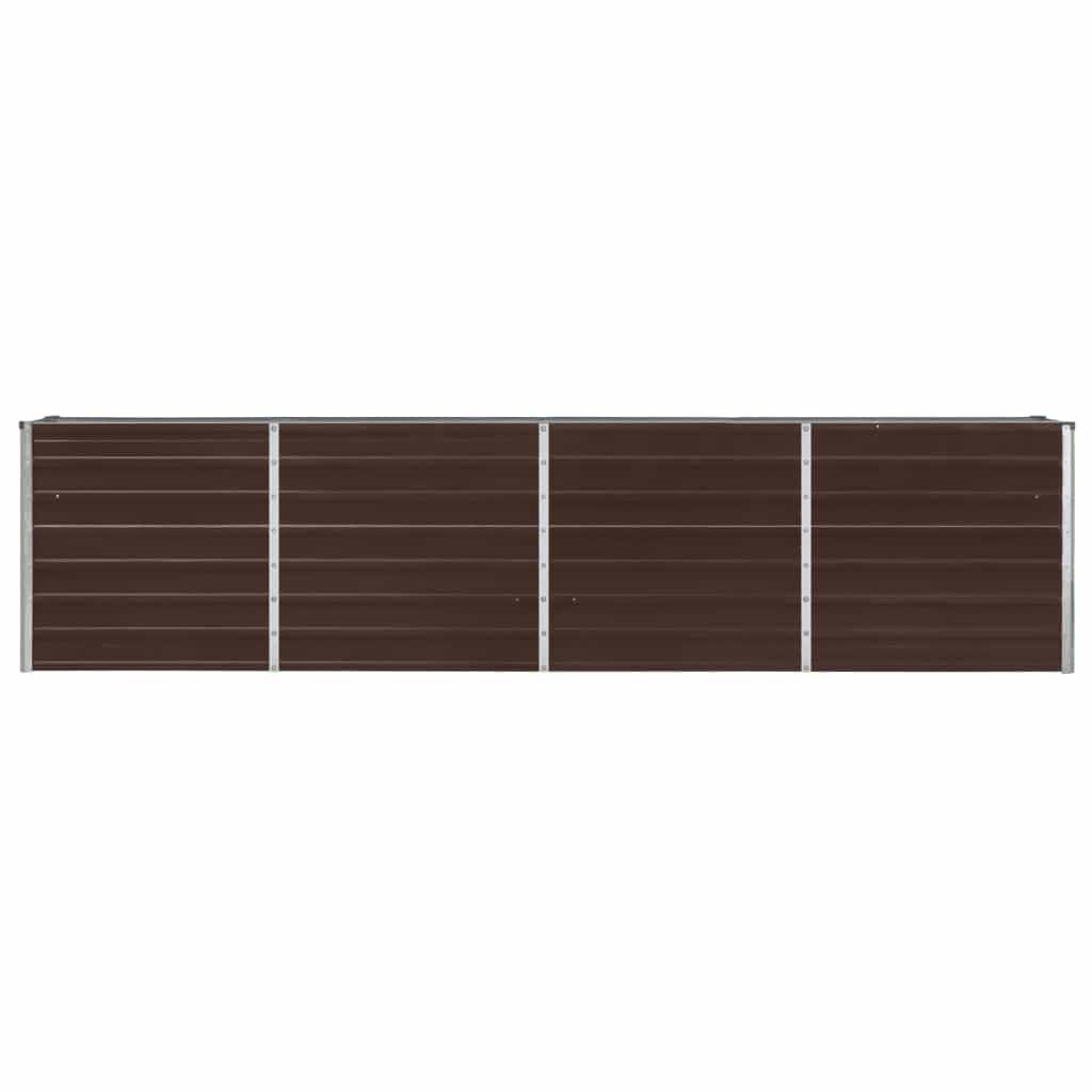 vidaXL Plantenbak verhoogd 320x40x77 cm gegalvaniseerd staal bruin