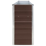 vidaXL Plantenbak verhoogd 320x40x77 cm gegalvaniseerd staal bruin