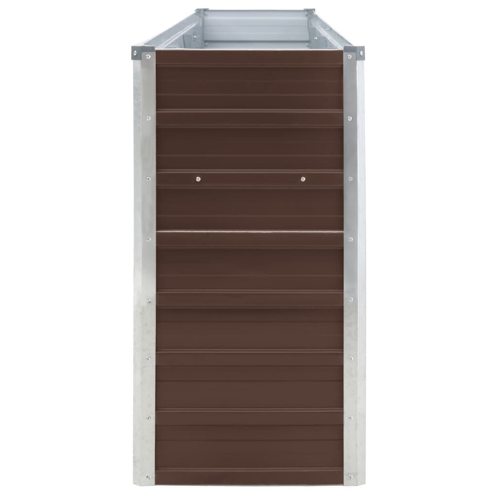vidaXL Plantenbak verhoogd 320x40x77 cm gegalvaniseerd staal bruin