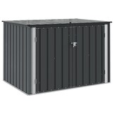 vidaXL Tuinopslagdoos Zwart 151,5 x 107 x 100 cm Staal