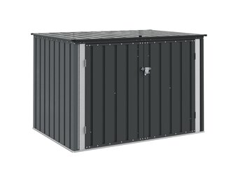 vidaXL Tuinopslagdoos Zwart 151,5 x 107 x 100 cm Staal