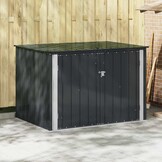 vidaXL Tuinopslagdoos Zwart 151,5 x 107 x 100 cm Staal
