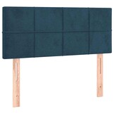 vidaXL Hoofdbord 100x5x78/88 cm fluweel donkerblauw