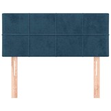 vidaXL Hoofdbord 100x5x78/88 cm fluweel donkerblauw