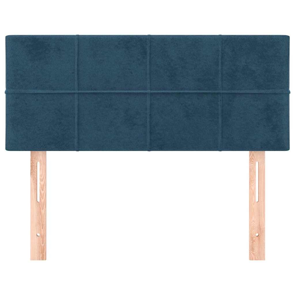 vidaXL Hoofdbord 100x5x78/88 cm fluweel donkerblauw