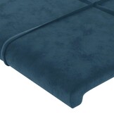 vidaXL Hoofdbord 100x5x78/88 cm fluweel donkerblauw