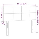 vidaXL Hoofdbord 100x5x78/88 cm fluweel donkerblauw