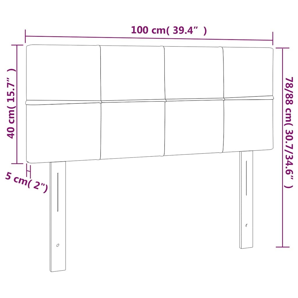 vidaXL Hoofdbord 100x5x78/88 cm fluweel donkerblauw