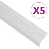 5x Aluminium Trapneuzen L-vormig Zilver 100 cm - 55% Korting