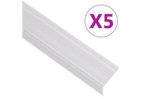 5x Aluminium Trapneuzen L-vormig Zilver 100 cm - 55% Korting