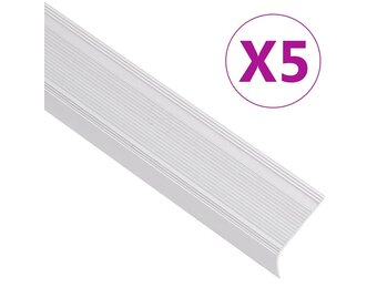 5x Aluminium Trapneuzen L-vormig Zilver 100 cm - 55% Korting