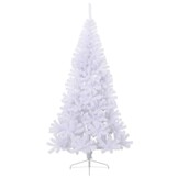 Half PVC Kunstkerstboom 240 cm Groen met Standaard - 34% Korting