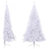 Half PVC Kunstkerstboom 240 cm Groen met Standaard - 34% Korting