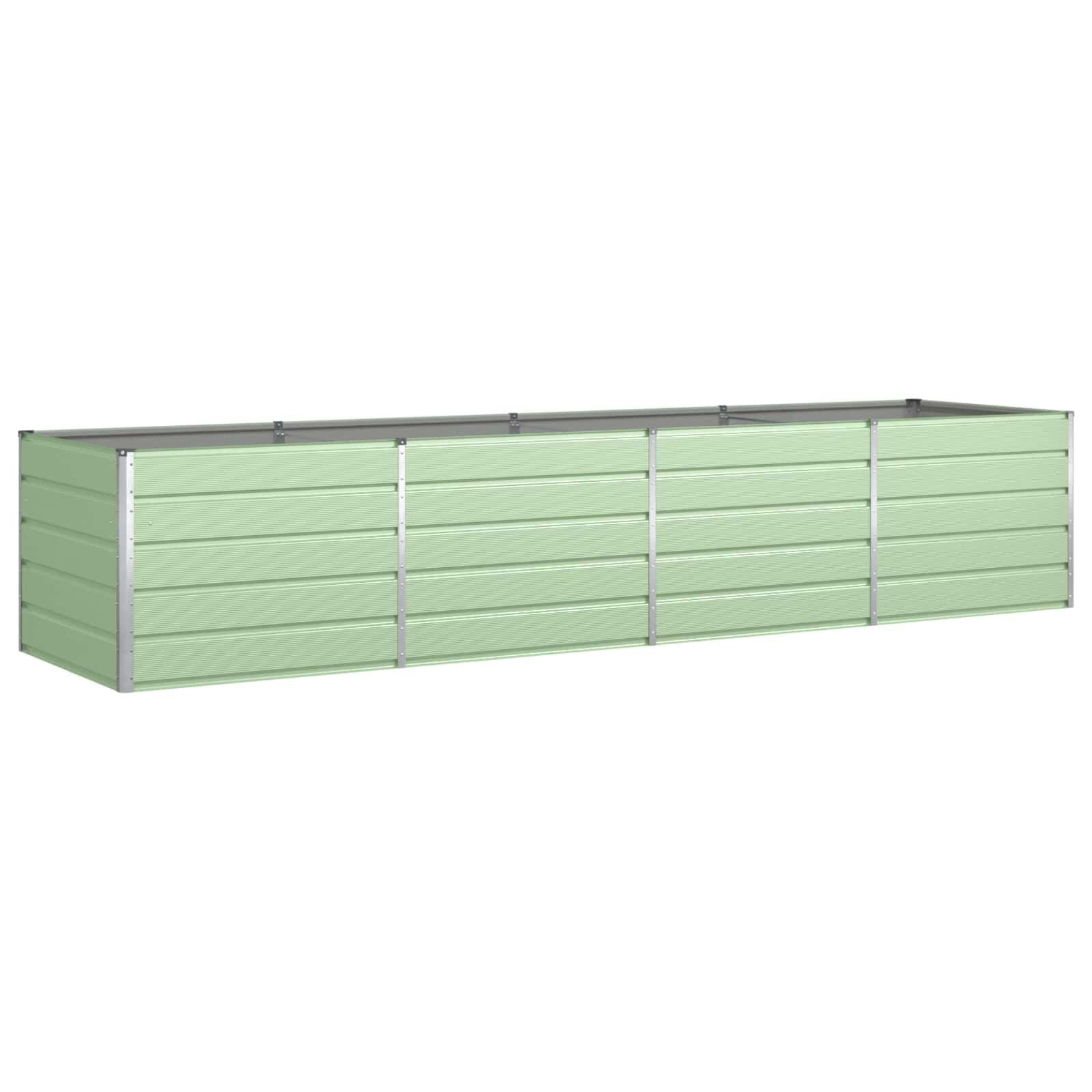 vidaXL Plantenbak Pastelgroen 385 x 100 x 75 cm Gegalvaniseerd staal