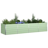 vidaXL Plantenbak Pastelgroen 385 x 100 x 75 cm Gegalvaniseerd staal