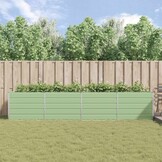 vidaXL Plantenbak Pastelgroen 385 x 100 x 75 cm Gegalvaniseerd staal