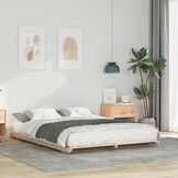 vidaXL Bedframe Bruin 140 x 210 cm Massief grenenhout