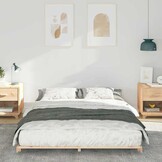 vidaXL Bedframe Bruin 140 x 210 cm Massief grenenhout