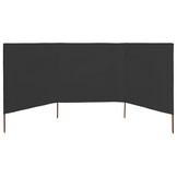 vidaXL Windscherm 3-panelen 400x160 cm stof antraciet