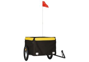 Fietstrailer 45 kg ijzer zwart/geel - 29% korting