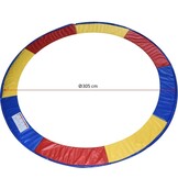 Trampoline rand multi-gekleurd 305 cm diameter regenboog