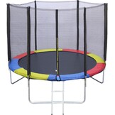 Trampoline rand multi-gekleurd 305 cm diameter regenboog