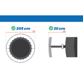 Trampoline rand multi-gekleurd 305 cm diameter regenboog