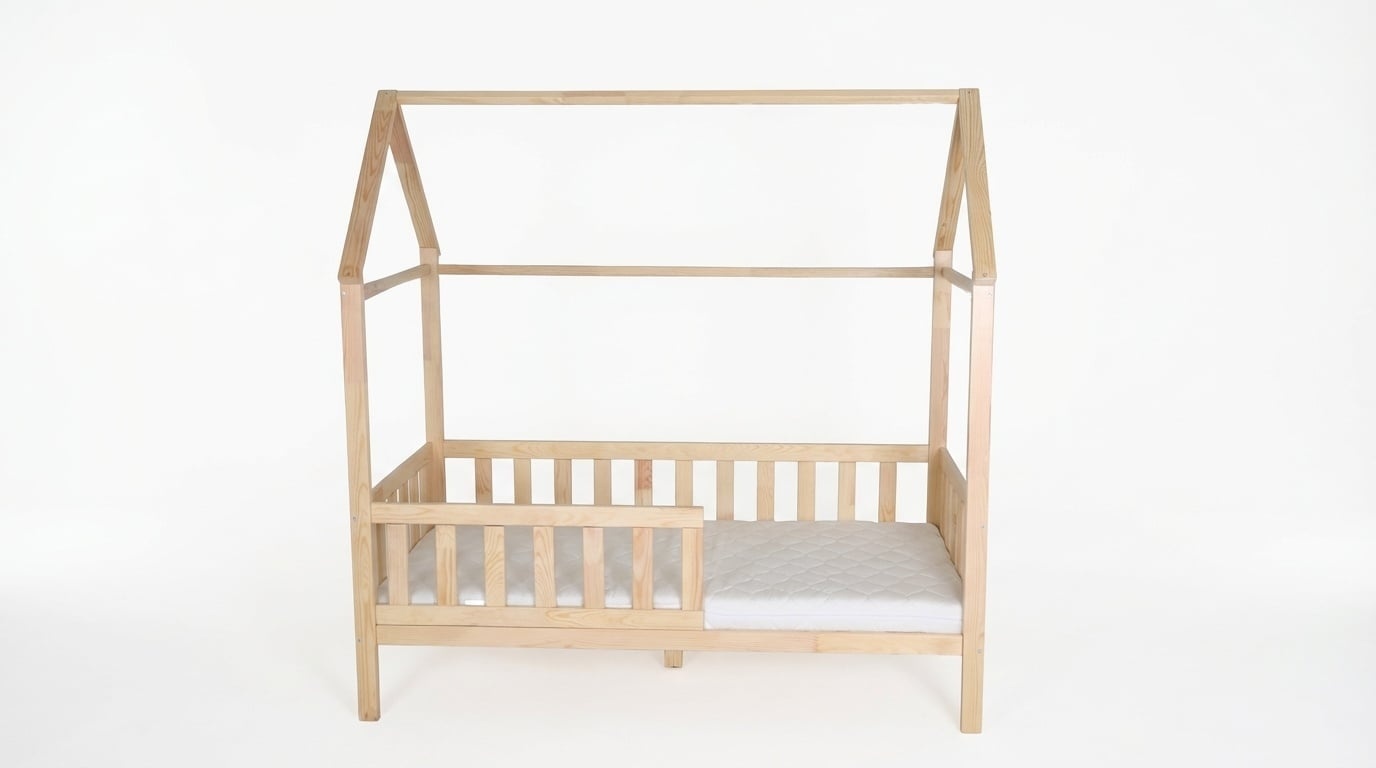 Huisbed 80x160 cm grenen kinderbed met lattenbodem