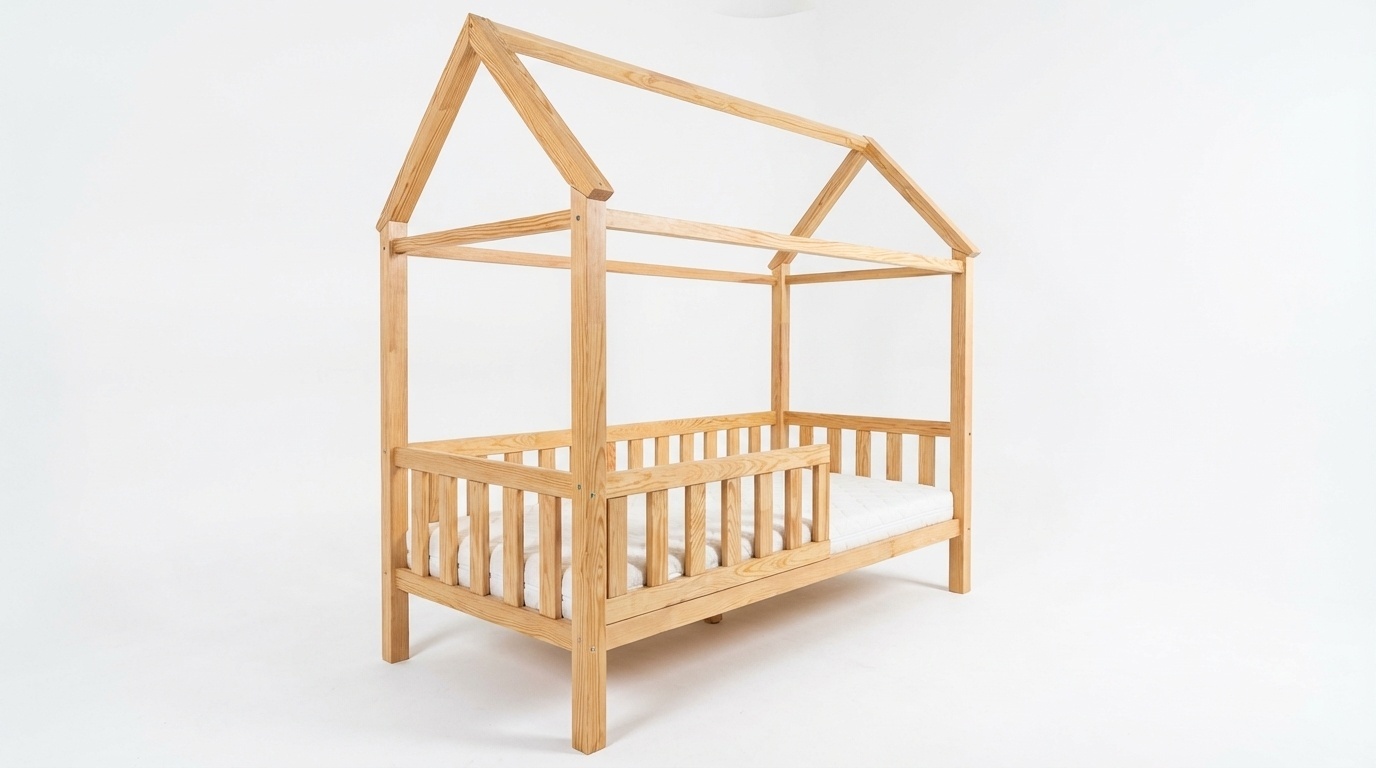 Huisbed 80x160 cm grenen kinderbed met lattenbodem