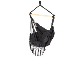 Zwarte Braziliaanse Hangstoel met Kussens - 39% Korting