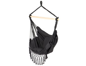 Hangstoel Zwart Katoen/Polyester met Kussens - 45% Korting