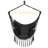 Hangstoel Zwart Katoen/Polyester met Kussens - 45% Korting