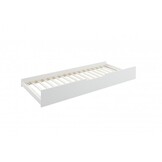 Huisbed kinderbed 90x200 cm grenenhout wit met logeerbed bodem
