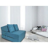Opvouwbaar matras - logeermatras - 200x70x15 cm - blauw
