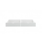 Huisbed kinderbed 90x200 cm grenenhout wit met 2 opberglades