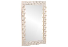 Badkamer Spiegel 50x70 cm Mangohout Witte Was - 62% Korting