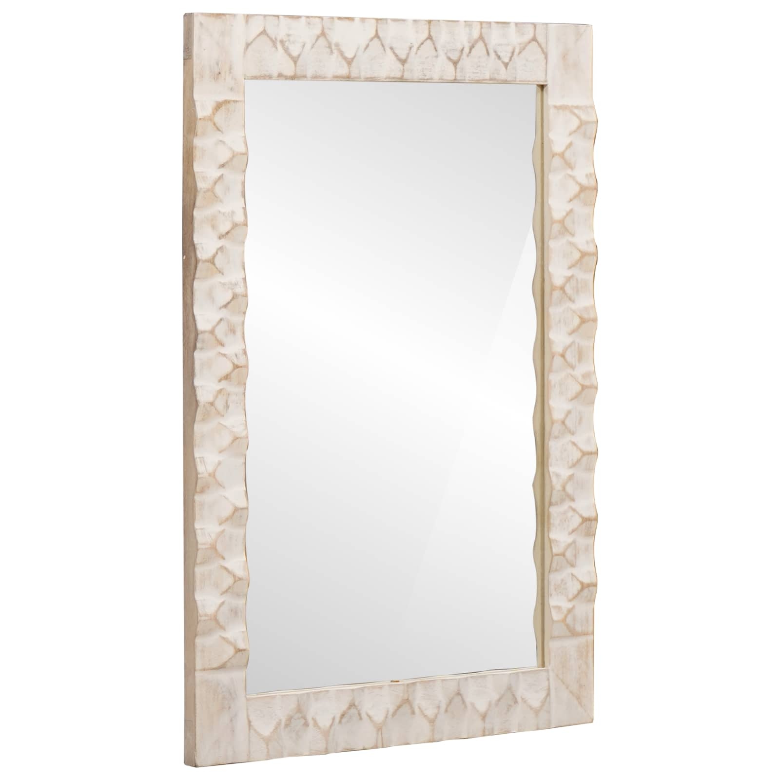 vidaXL Badkamer Spiegel Witte Was Afwerking 50 x 70 x 2,5 cm