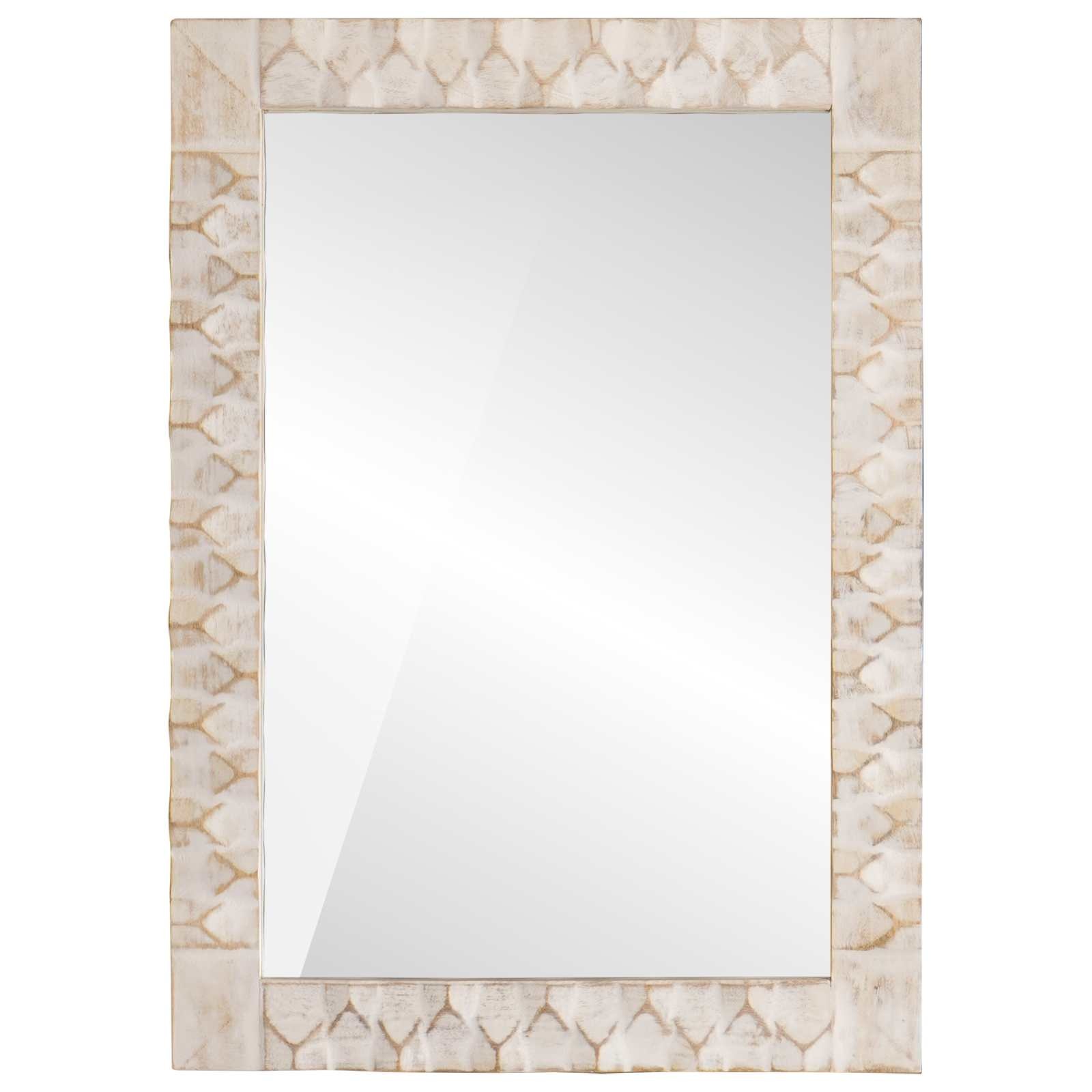 vidaXL Badkamer Spiegel Witte Was Afwerking 50 x 70 x 2,5 cm