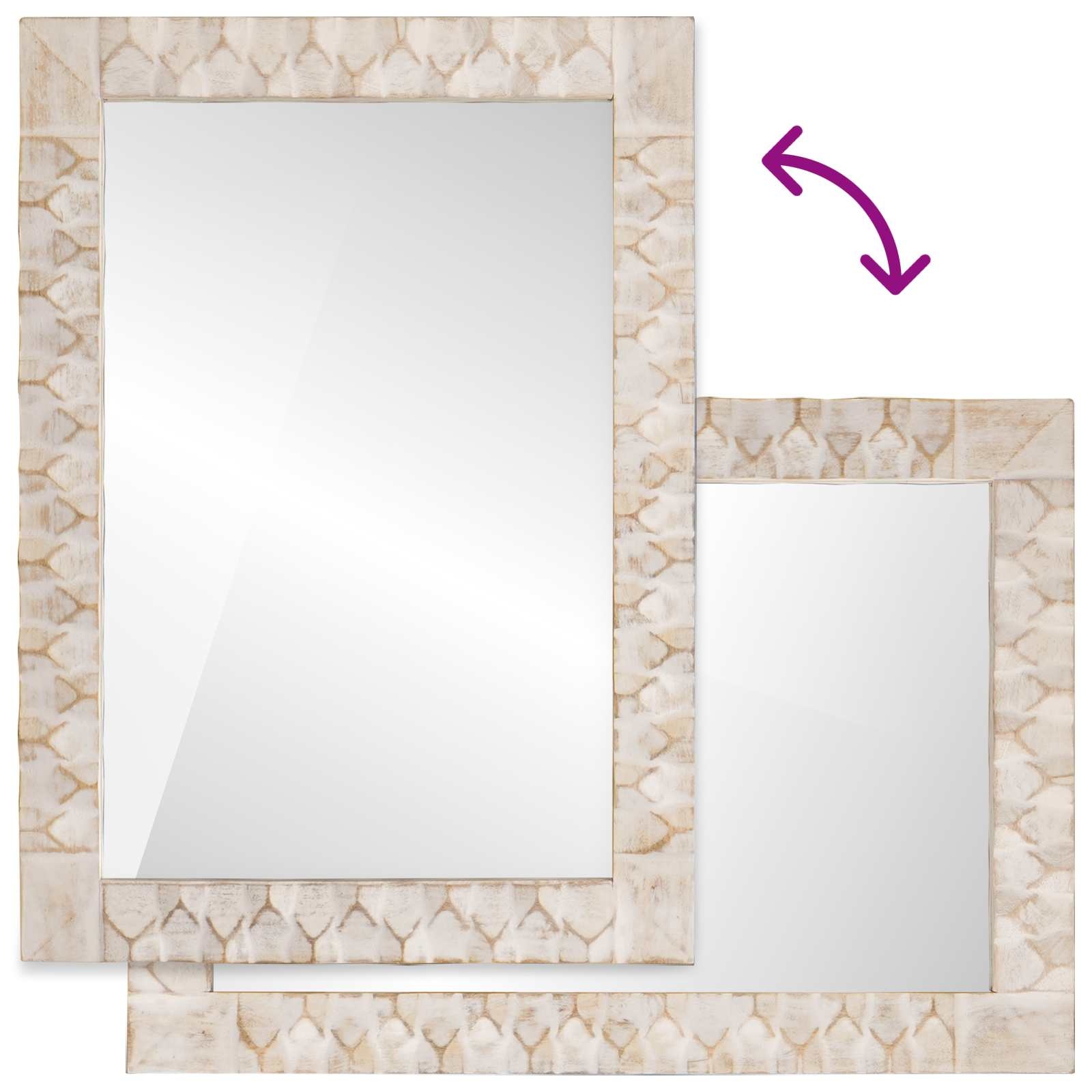 vidaXL Badkamer Spiegel Witte Was Afwerking 50 x 70 x 2,5 cm