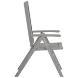 vidaXL Tuinstoelen verstelbaar 3 st massief acaciahout grijs