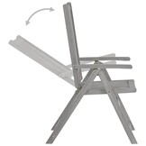 vidaXL Tuinstoelen verstelbaar 3 st massief acaciahout grijs