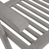 vidaXL Tuinstoelen verstelbaar 3 st massief acaciahout grijs