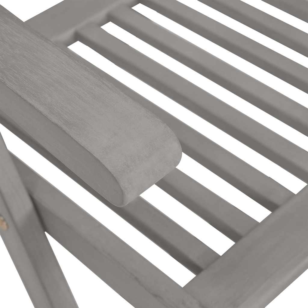 vidaXL Tuinstoelen verstelbaar 3 st massief acaciahout grijs